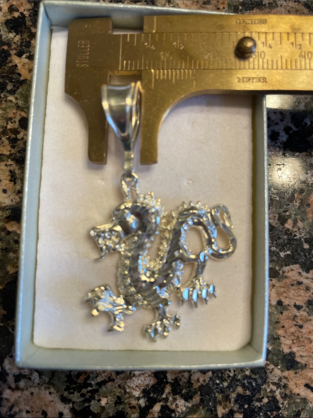 STERLING SILVER DRAGON PENDANT WITHOUT CHAIN NWT - Picture 9 of 10